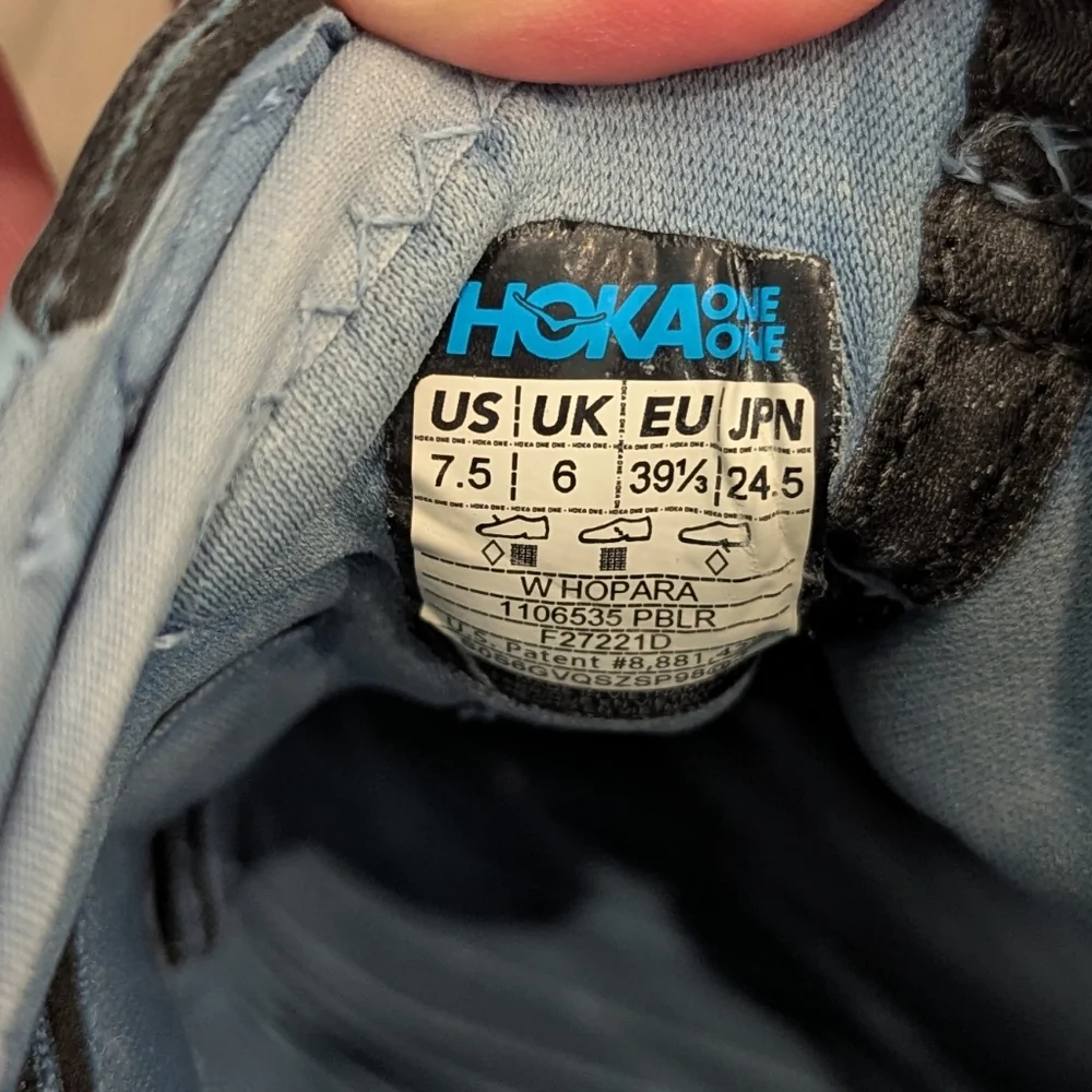 Hoka One One women Hopara 7.5 Blue Trail Hiking Sandals Water - Picture 7 of 10